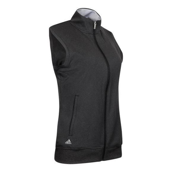 New adidas Women's Full-Zip Club Vest Black - Picture 2 of 5